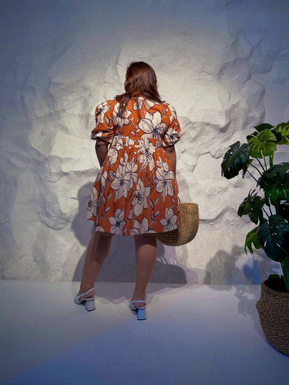 Fio Floral Short Dress