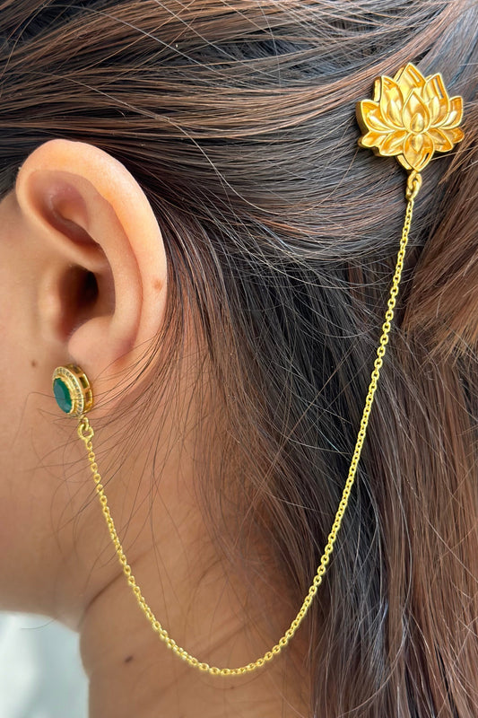 Padma Hair Chain Earrings