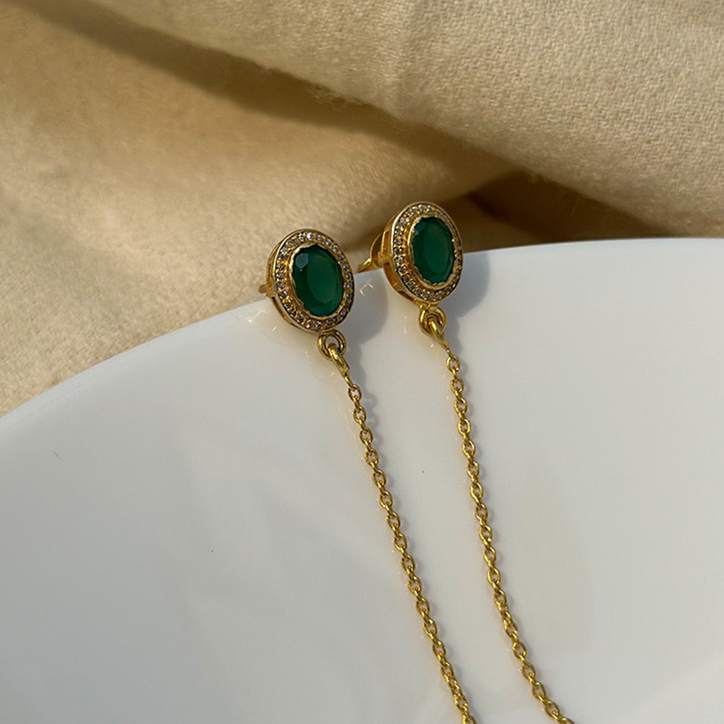 Padma Hair Chain Earrings