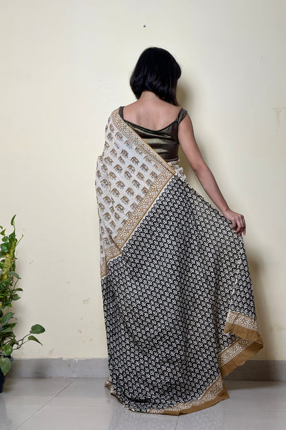 Caramel Chic Mul Cotton Saree