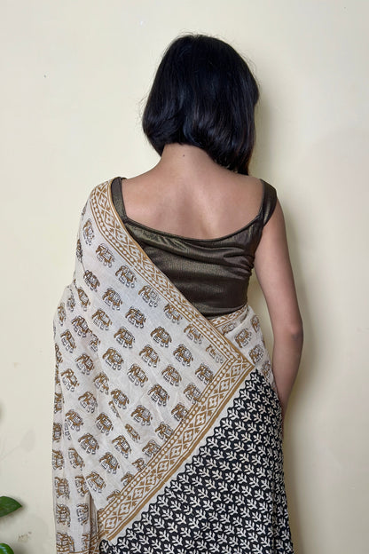 Caramel Chic Mul Cotton Saree