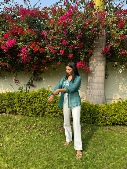 Block Printed Top and Shirt Set