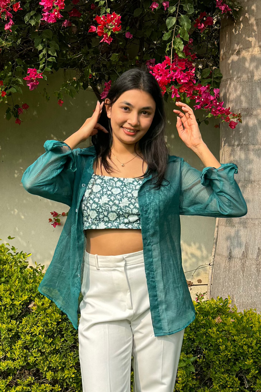 Block Printed Top and Shirt Set