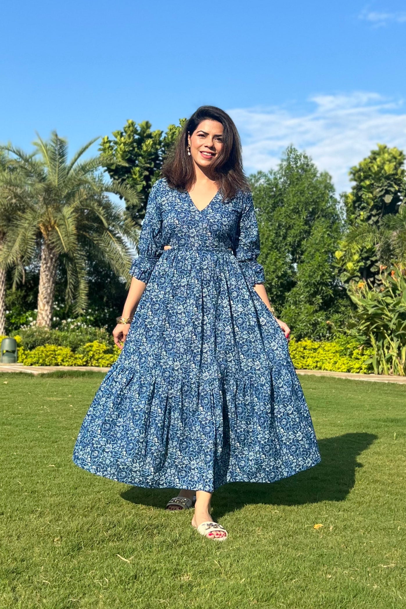 Elasticated Cutout Waist Dress