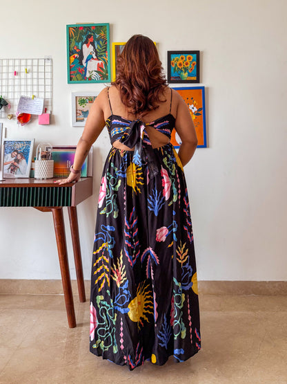Eve Printed Strappy Maxi Dress
