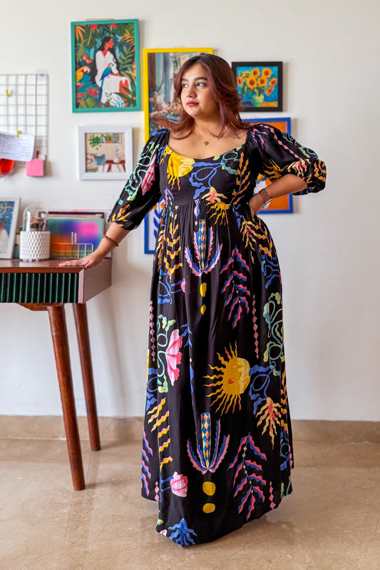 Fiona Printed Maxi Dress