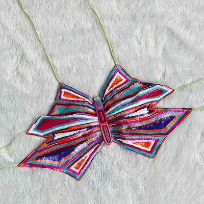 Multicolor Sequin Handwork Butterfly Top