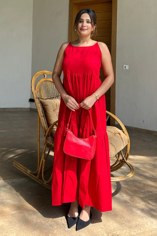 Red Long Maxi Dress