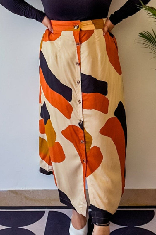 Terracotta Maxi Skirt