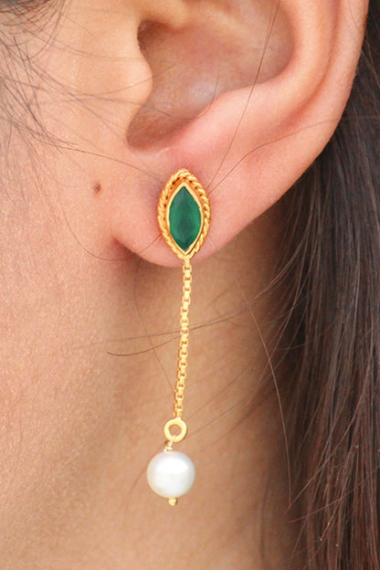 Hoor Green Onyx Earrings