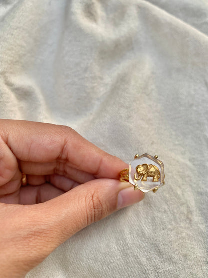 Haathi Clear Quartz Ring