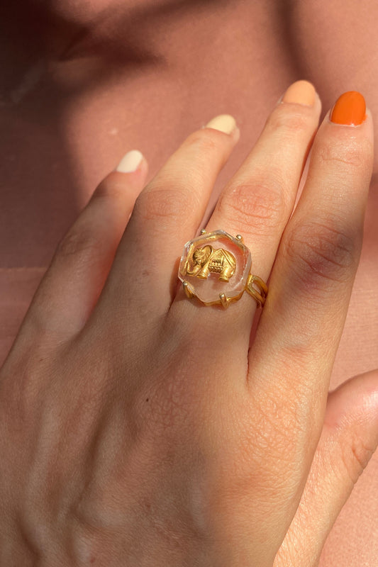 Haathi Clear Quartz Ring