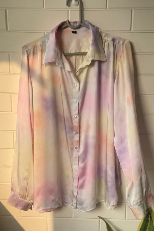 Prism Tie Dye Satin Shirt
