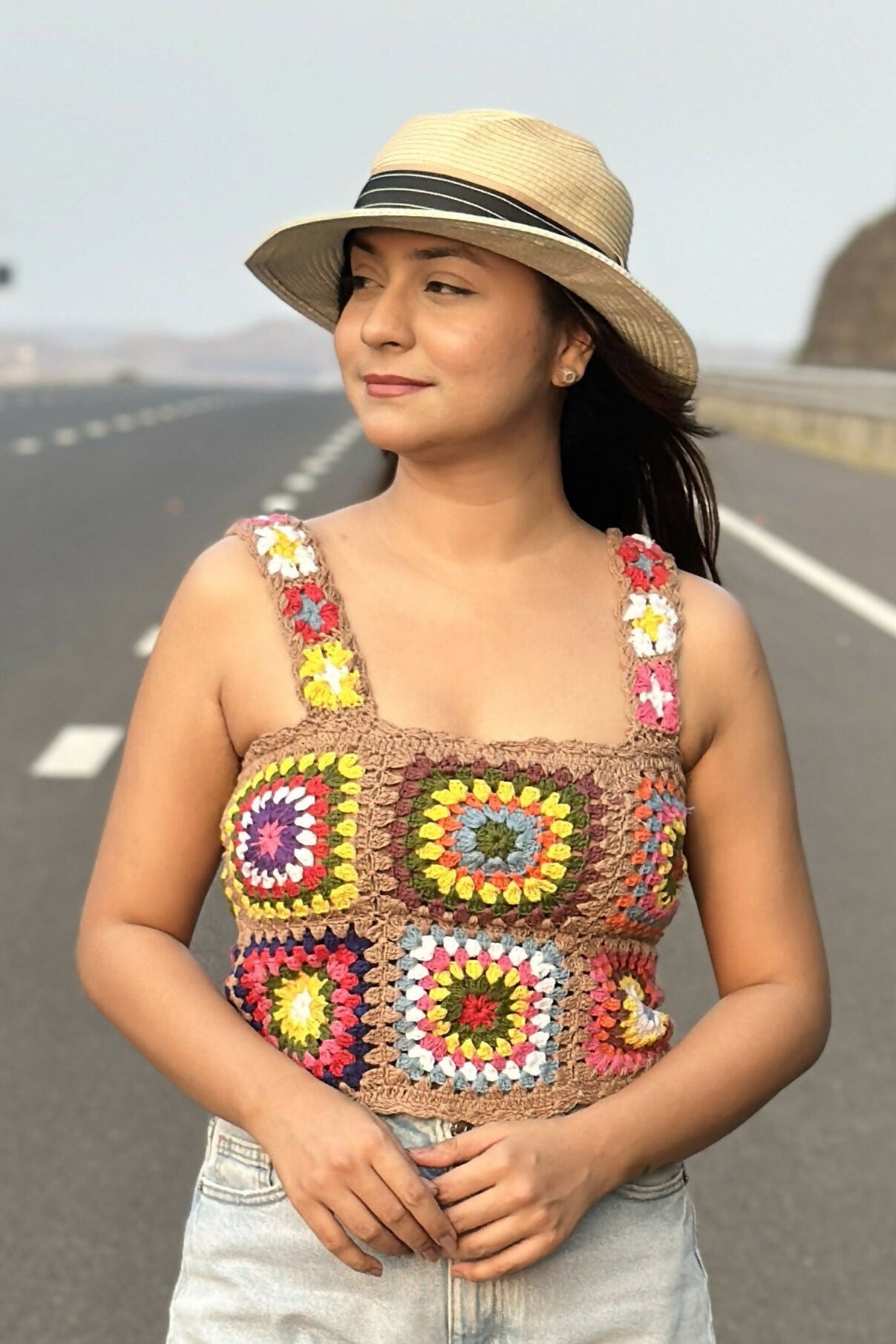 Brown Handmade Top