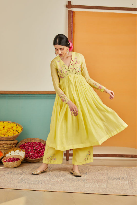 Shadab Hand-embroidered Kurta Set