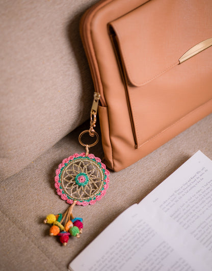 Boho Bag Charm - Handcrafted Dreamcatcher