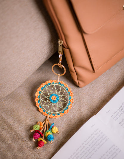 Boho Bag Charm - Handcrafted Dreamcatcher