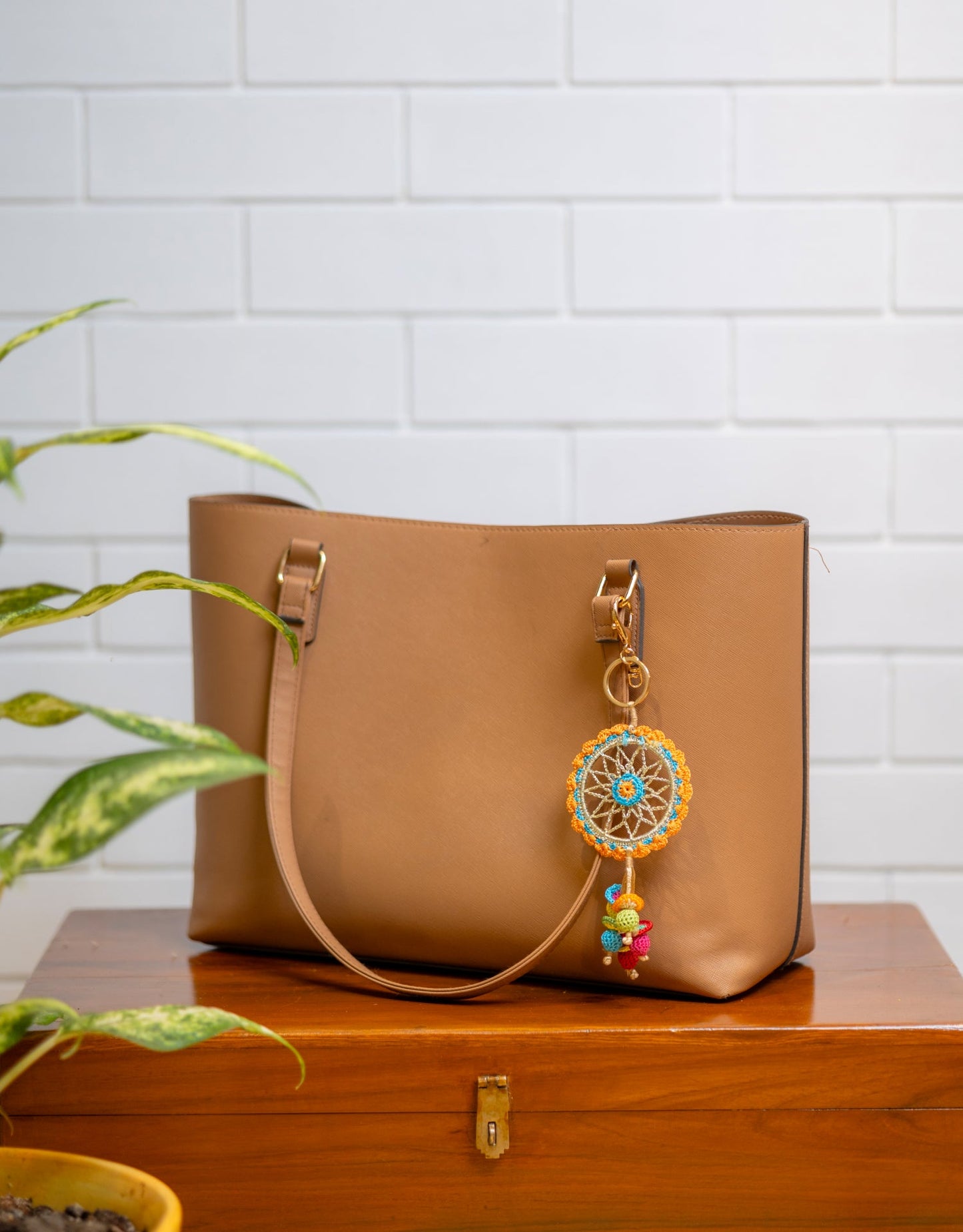 Boho Bag Charm - Handcrafted Dreamcatcher