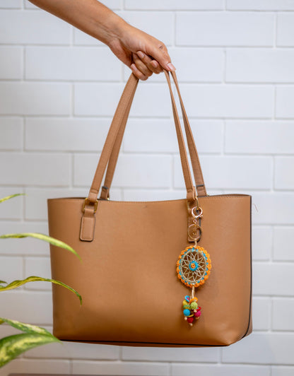 Boho Bag Charm - Handcrafted Dreamcatcher