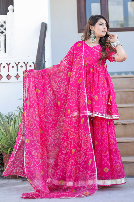 Keshvi Chiffon Sharara Set