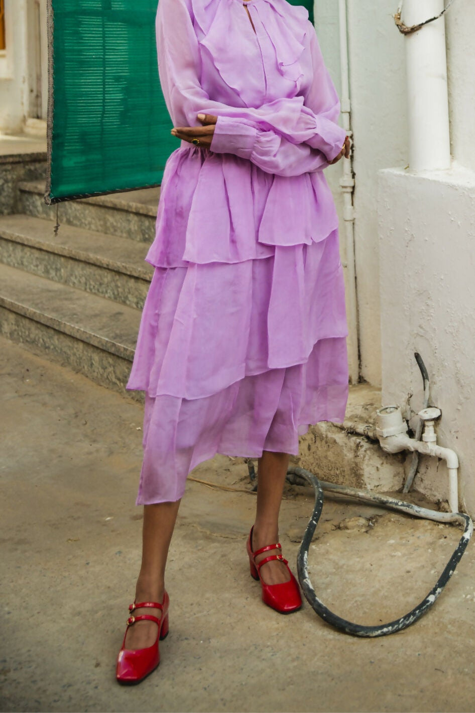 Ember Purple Organza Skirt