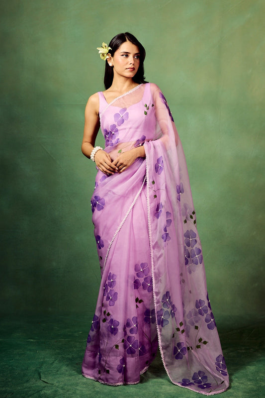 Dogwood Saree in Lavender