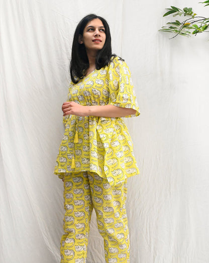 Meow Chill Jams Cotton Co-ord Set