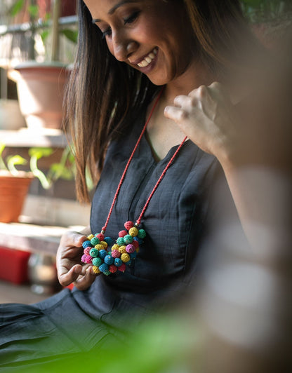 Guldasta Hand-crochet Multicolor Necklace