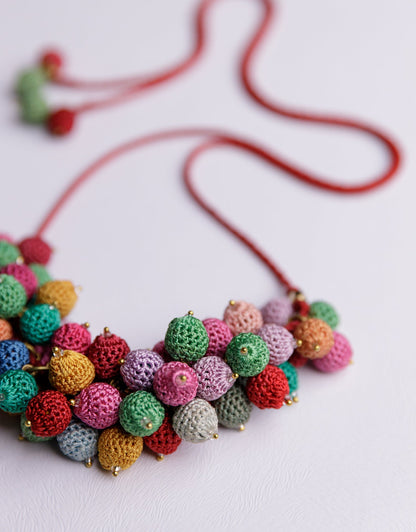 Guldasta Hand-crochet Multicolor Necklace