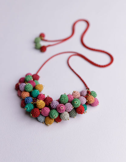 Guldasta Hand-crochet Multicolor Necklace