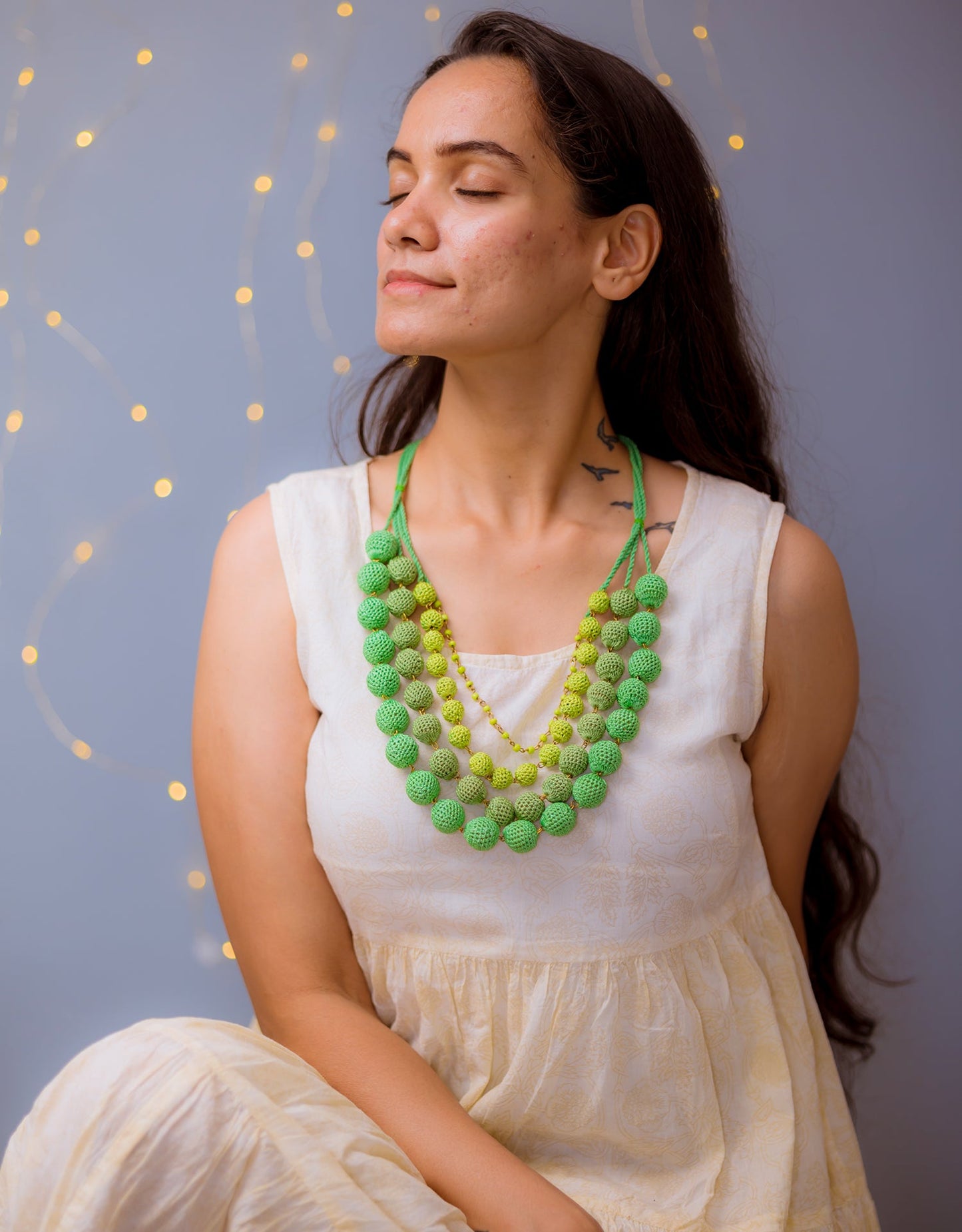 Aadya Hand-crochet Ombre Necklace