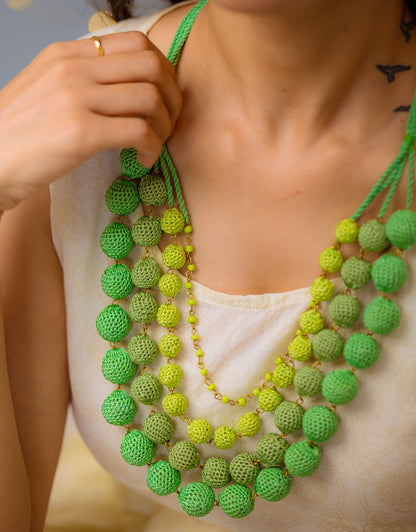Aadya Hand-crochet Ombre Necklace