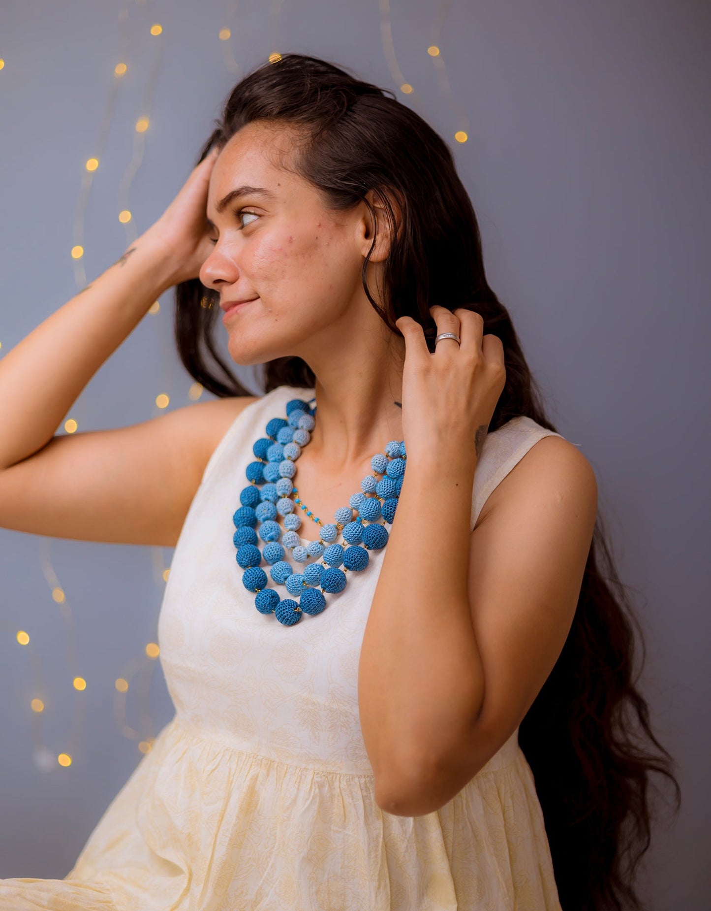 Aadya Hand-crochet Ombre Necklace