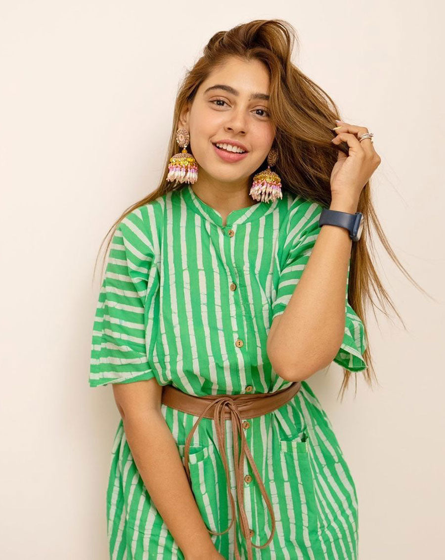 Hari Hand Block Printed Cotton Kaftan Shirt