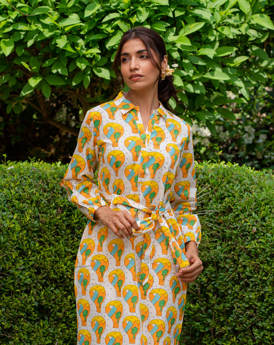 Paradise Soft Cotton Belt Dress