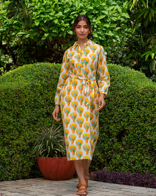 Paradise Soft Cotton Belt Dress