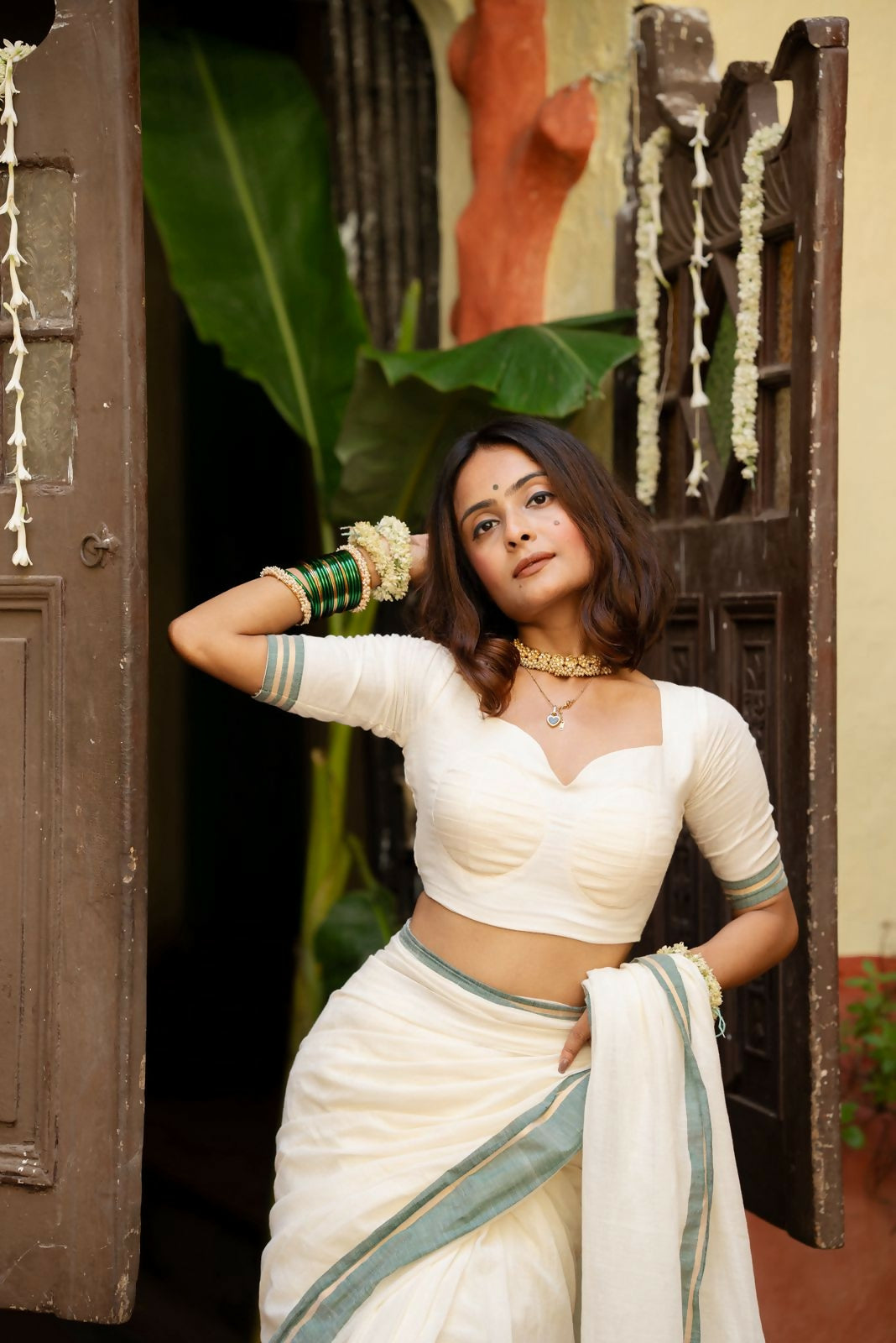 Pearl White Cotton Blouse