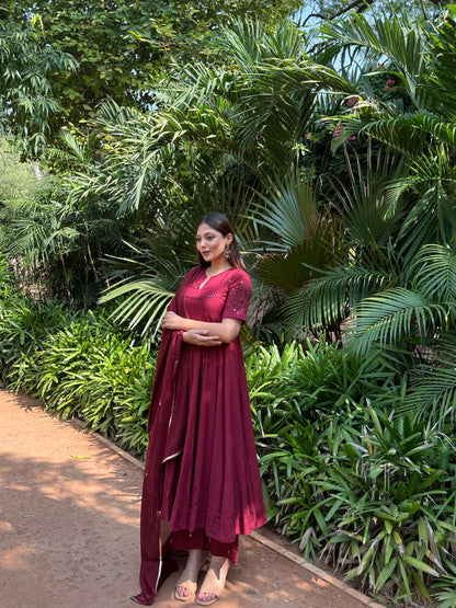 Rani Organic Cotton Anarkali Kurta Set