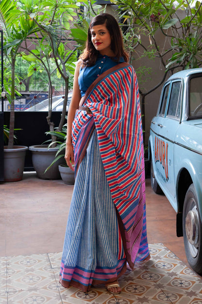 Zeenat - Mulmul Cotton Ready to Wear Pocket Saree