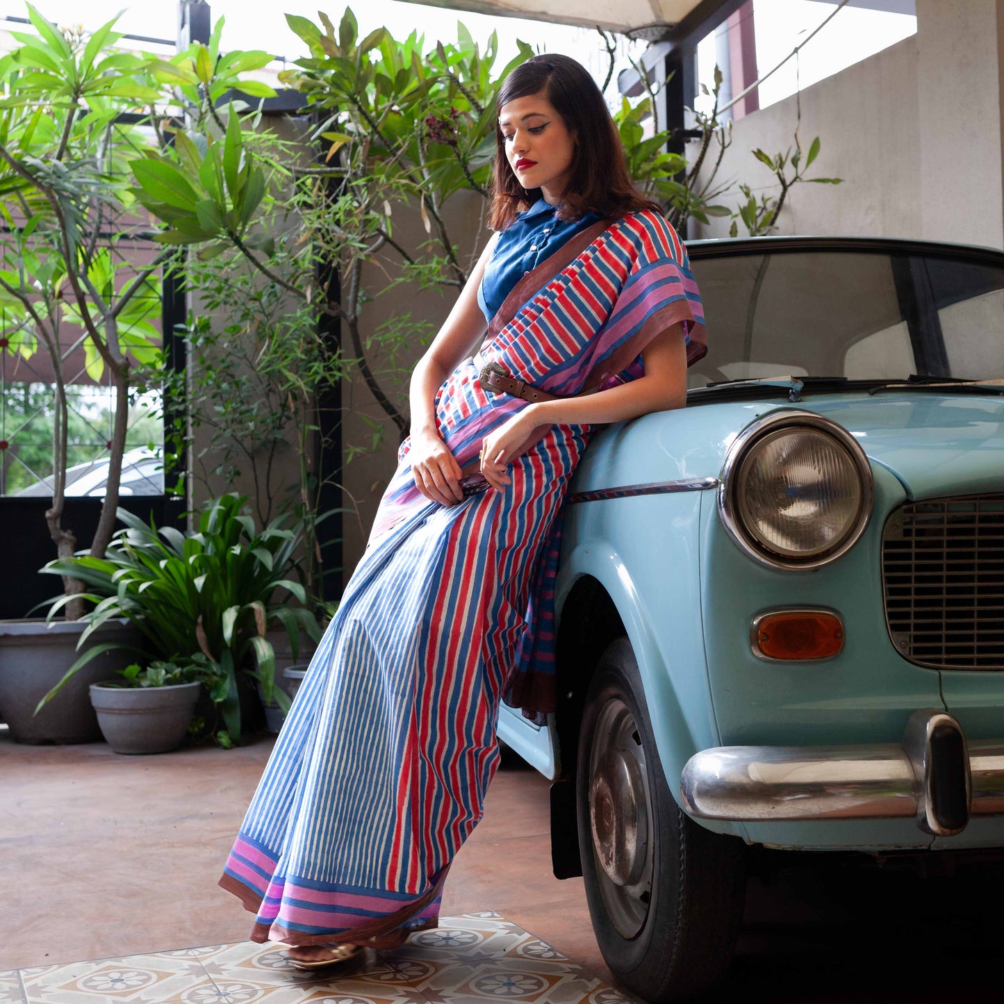Zeenat - Mulmul Cotton Ready to Wear Pocket Saree
