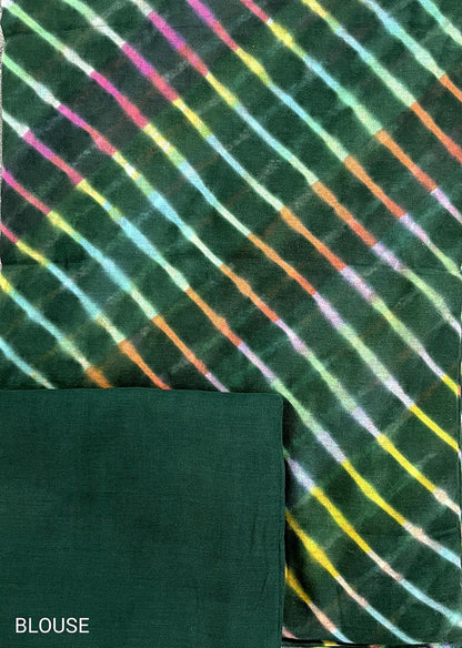 Mosaic Leheriya Tie-dye Mulmul Cotton Saree