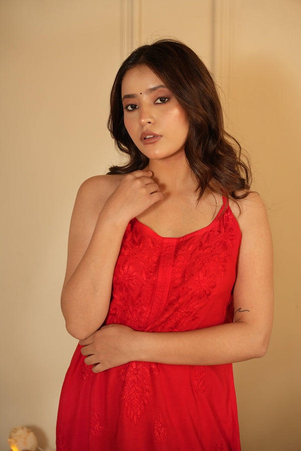 Zia Noodle Strap Chikankari Set