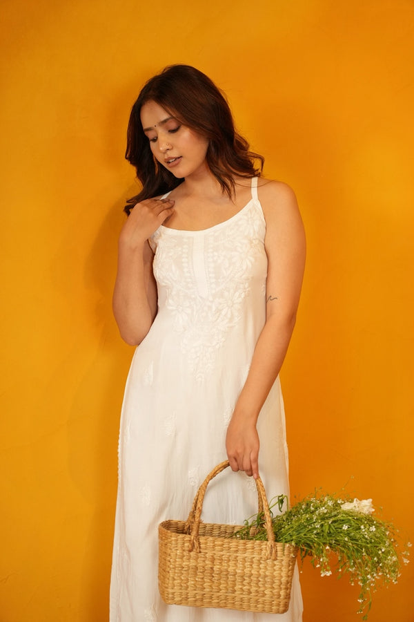 Zia Noodle Strap Chikankari Set