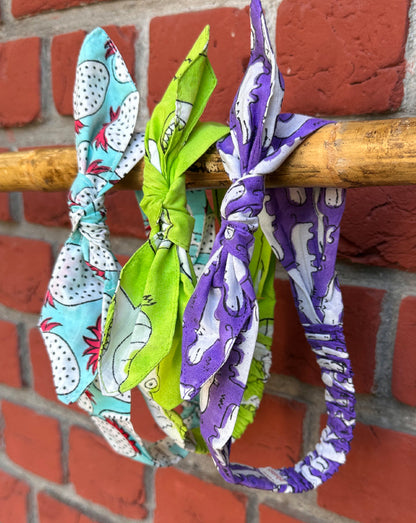 Set of 3 Handcrafted Cotton Bow Hairbands