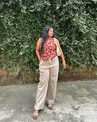 Red Lotus Vest Top