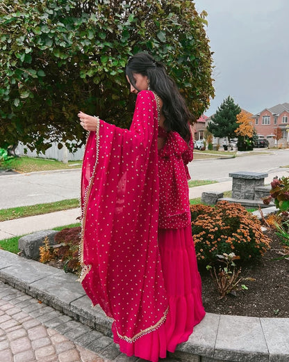 Vaanya 3 Layer Sharara Set