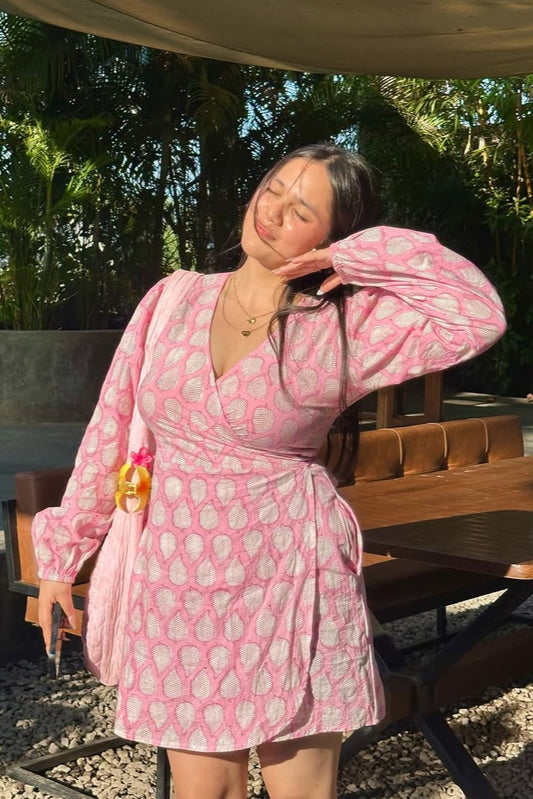 Pink Wrap Around Dress