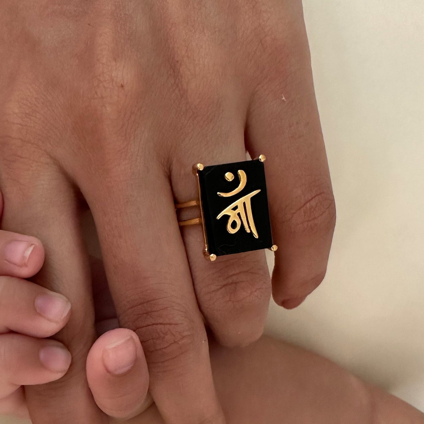 Black Onyx Maa Ring