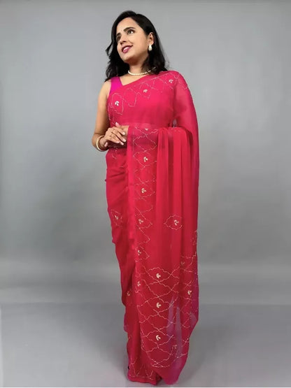 Jugni Chiffon Sareee