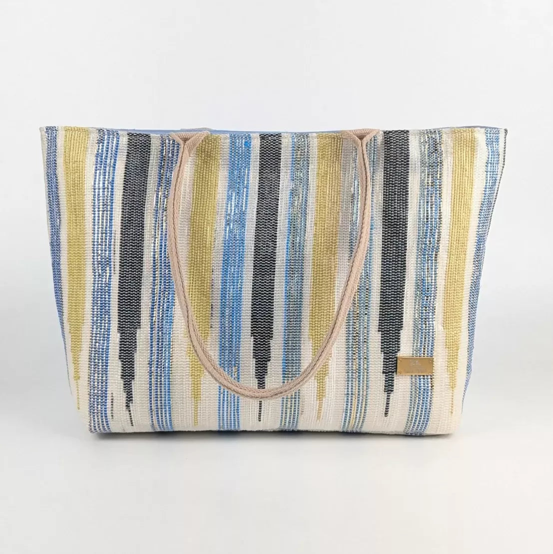 Blue_Bands_with_Black_Tower_Pattern_Upcycled_Handwoven_Designer_Office_Tote_OTD0225-009_PS_W